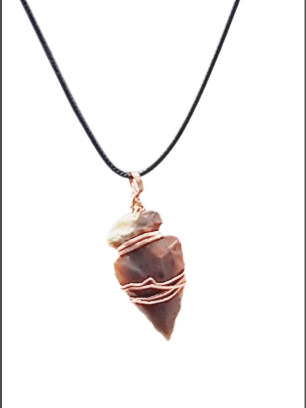 Genuine Fossilized Shark Tooth Pendant with Black Cord Necklace NWOT
